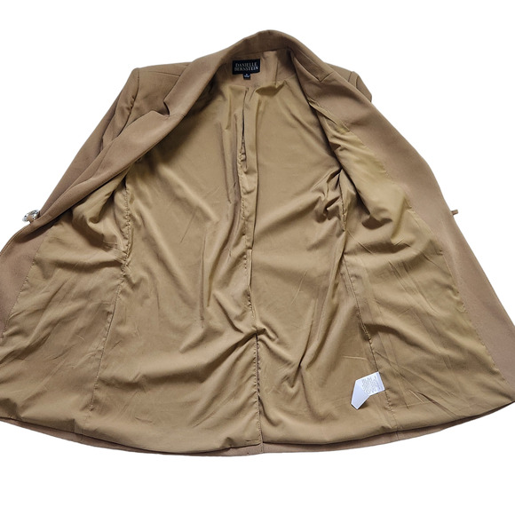 Danielle Bernstein Womens Camel Blazer Size S O-Ring Lapel Collar Jacket - Picture 4 of 7